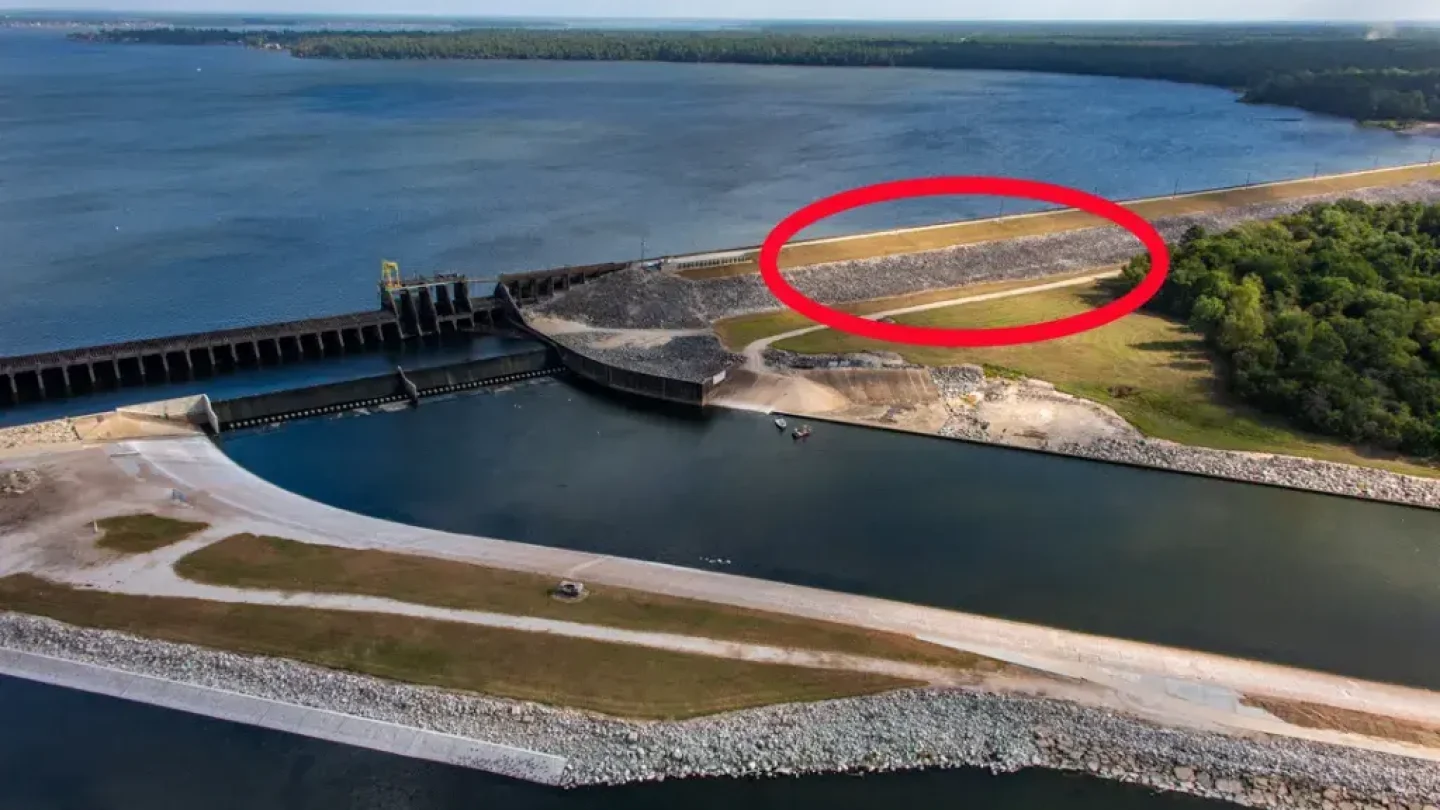 Approximate location for 11 new Lake Houston floodgates